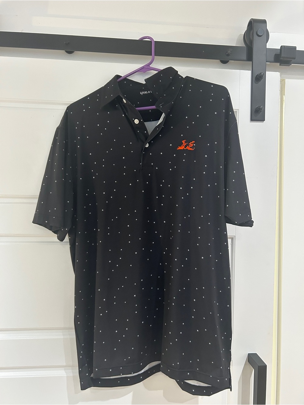 Oklahoma State Black Polo Shirt with stars